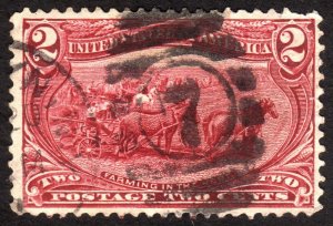 1898, US 2c, Trans-Mississippi, Used, Sc 286