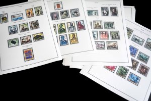 COLOR PRINTED SPAIN 1944-1975 STAMP ALBUM PAGES (100 illustrated pages)