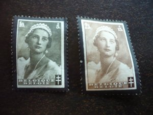 Stamps - Belgium - Scott# B170-B171 - Mint Hinged Partial Set of 2 Stamps