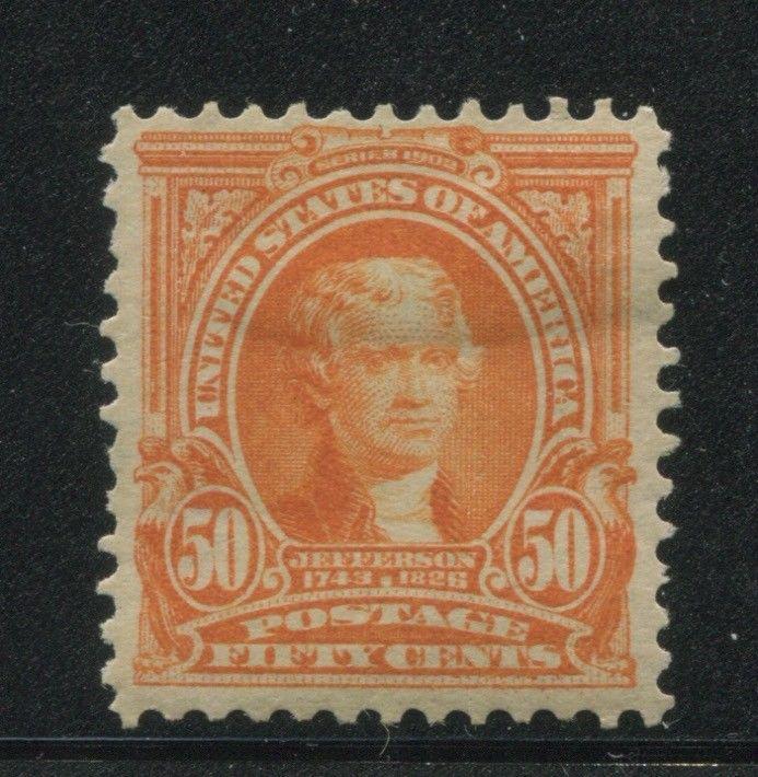 1903 US Stamp #310 50c Mint Very Fine Original Gum Thomas Jefferson Certified