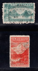 MOMEN: NEW ZEALAND STAMPS SG # 258-259 1898 USED £615 LOT #68849*
