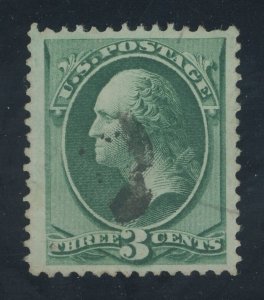 USA 158 - 3 cent Secret Mark on wove paper - VF/XF Used Jumbo