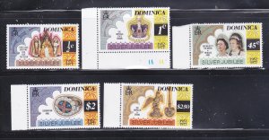 Dominica 521-525 Set MNH Queen Elizabeth II Silver Jubilee (C)