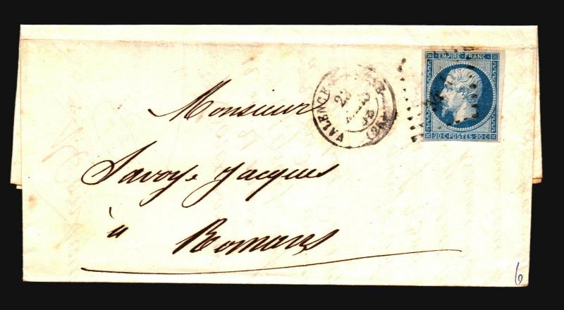 France 1855 Letter Cover to Romans - Z15715