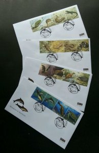 Malta Mammals & Reptiles 2004 Ocean Marine Dolphin Snake Bat Turtle (FDC) *rare