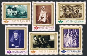 Romania 1859-1864,hinged. Mi 2519-2524.Paintings 1966.Gheorge Petrascu,El Greco,