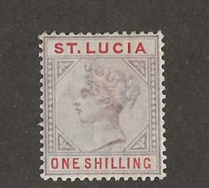 St Lucia Sc #37 1 shilling die B OG VF