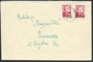 POLAND 1951 cover - GROZY oveprints ex ORNETA..............................39889