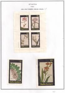 SCOTLAND - STAFFA - 1982 - Flowers #25 - Perf 4v, Souvenir, De Luxe Sheets -MLH