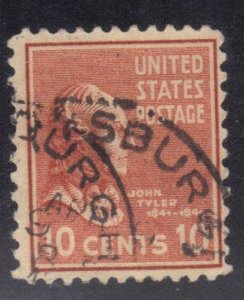 USA SCOTT #815,  USED 10c 1938  SEE SCAN