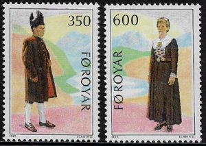 Faroe Is #189-90 MNH Set - Folk Costumes