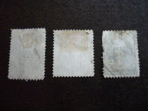 Stamps - Nova Scotia - Scott# 8,10,13 - Used Part Set of 3 Stamps