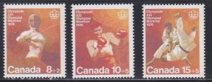 Canada # B7-9  Olympics Semi Postal, Light Hinged, 1/3 Cat.