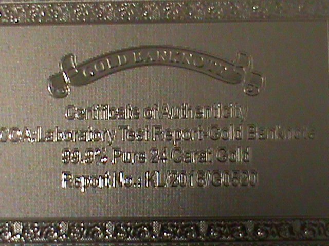 ​UNITED STATES- 24 KARAT GOLD REPLICA $1000 SILVER DOLLARS-VF WITH CERTIFICATE