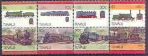 TUVALU - 1984 - Locomotive, 4th Series - Perf 8v Set - Mint Never Hinged