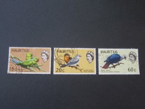 Mauritius 1968 Sc 329-31 bird FU