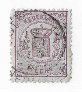 Netherlands Sc #22  2 1/2 cents used FVF