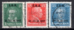 Germany Reich Scott # 363 - 365, used