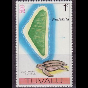 TUVALU 1977 - Scott# 58 Map Unwmk 1c LH