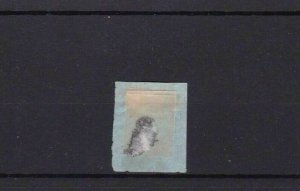 FRANCE 1c GREEN  1853 CAT £120 USED STAMP  R3608