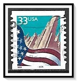 US #3281 Flag & City PNC Pl#5555A Used