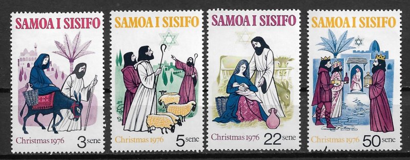 1976 Samoa 442-5 Christmas C/S MH