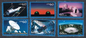 United States #3409a-f 6 x 60¢ Probing the Vastness of Space. Six singles. MNH