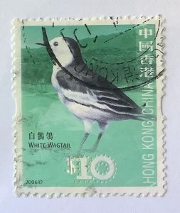 Hong Kong 2006 Scott 1241 used - $10, birds, White Wagtail