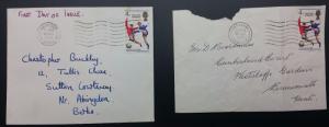 GB FDC 1966 World Cup on 4 Plain Covers, Hand Addressed With Mint Set 