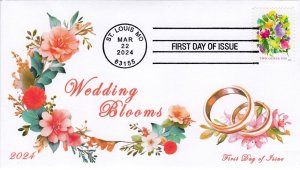 24-110, 2024, Wedding Blooms, First Day Cover, Standard Postmark, Flowers SC 585