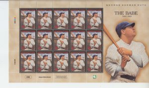 1998 Marshall Is Babe Ruth FS (Scott 665) MNH