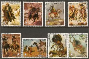 Paraguay 1694-95 Used (CTO) 1976 US Western Paintings CV $5.