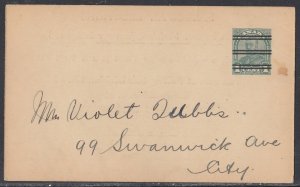 Canada - P103b, 1c George V Precancelled Card P43h Used