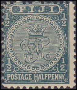 Fiji #53, Incomplete Set, 1892, Hinged