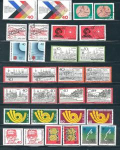 Germany All 1973 #1101-1127 MNH/CLH, #B496-B507, Souv B502 MNH & B500-507 CLH