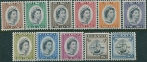 Grenada 1953 SG192-202 QEII and Ships (11) MLH