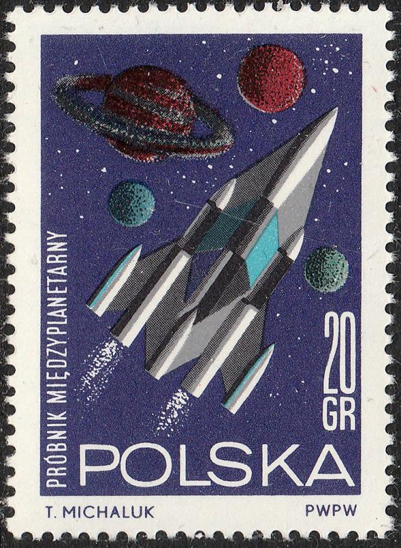 POLAND / POLEN - 1964 20gr Interplanetary test rocket Mi.1553 - Mint NH**