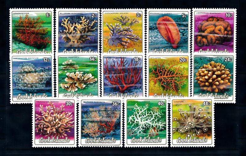 [47058] Cook Islands 1984 Marine life Corals 14 Values MNH