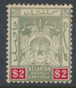 Kelantan   SG 10 SC# 11  MH  1911  see details & Scans        