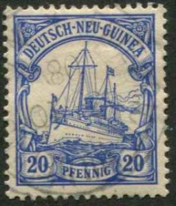 German New Guinea SC#10 Kaiser's Yacht 20p  Used