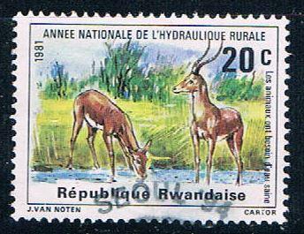 Rwanda 1068 Used Deer (R0360)+