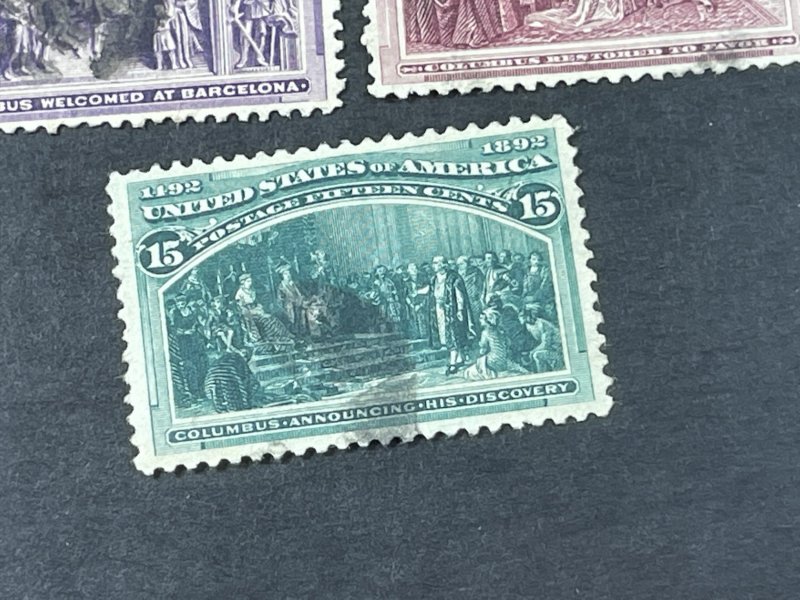 U.S. # 230-238-USED---PART SET---COLOMBIANS---1893