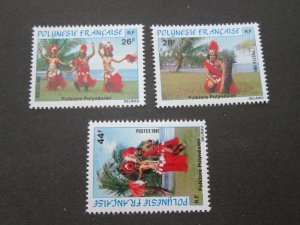 French Polynesia 1981 Sc 346-8 set MNH