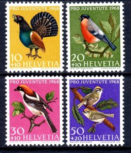 Switzerland 1968 Birds Complete Mint MNH Set SC B378-B381