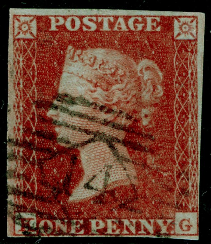SG8, 1d red-brown PLATE 152, USED. Cat £40.