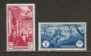 Libya Scott catalog # C26-C27 Unused Hinged See Desc