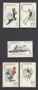 Romania 1965 Sports Spartacist Games VF MNH (1789-93)