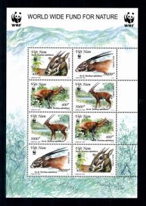 [54133] Vietnam 2000 Wild animals Mammals WWF Antelope MNH Sheet