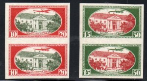 Latvia Sc CB1a-2a 1930  Durbes Castle mint NH imperforate pair