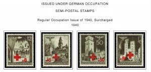 COLOR PRINTED OCCUPIED POLAND 1915-1944  STAMP ALBUM PAGES (15 illust. pages)